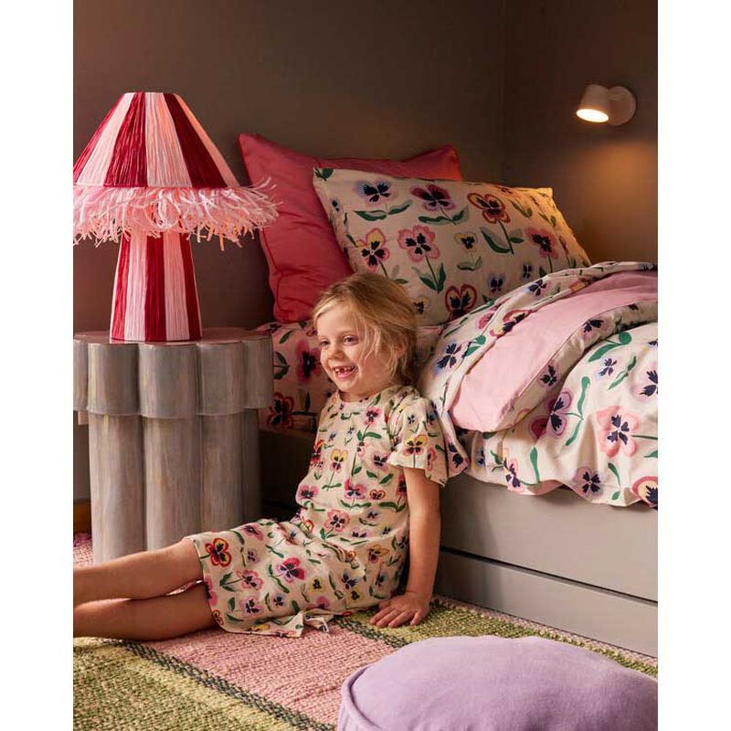 Kip&Co Pretty Pansy Organic Cotton Pillowcases 2P Std Set image number 3